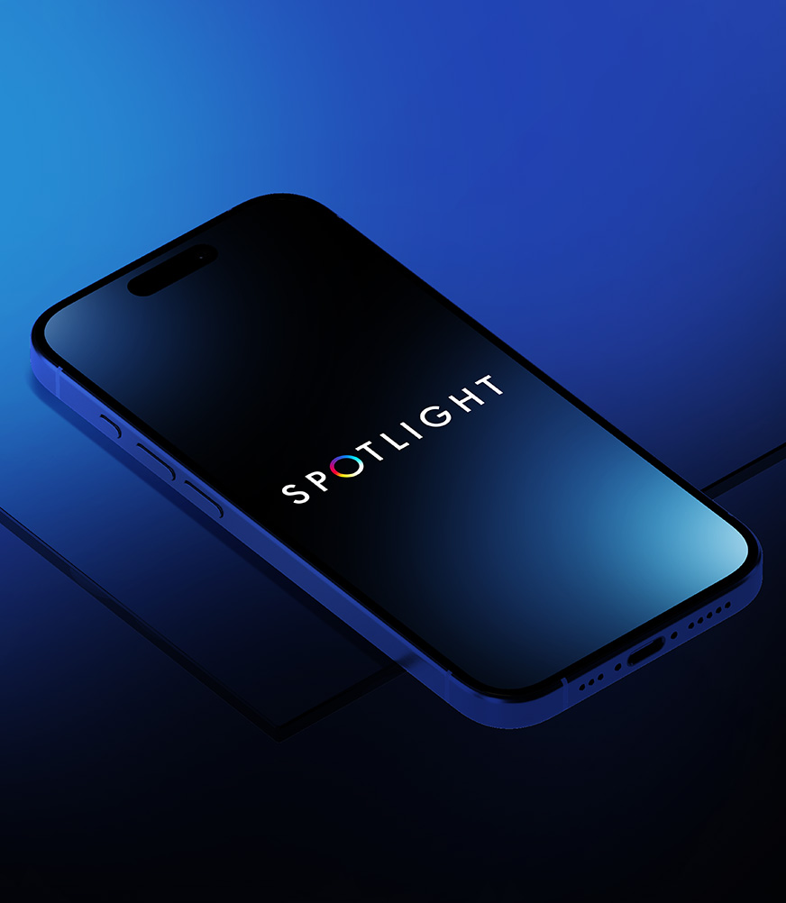 The Spotlight app on a mobile phone.