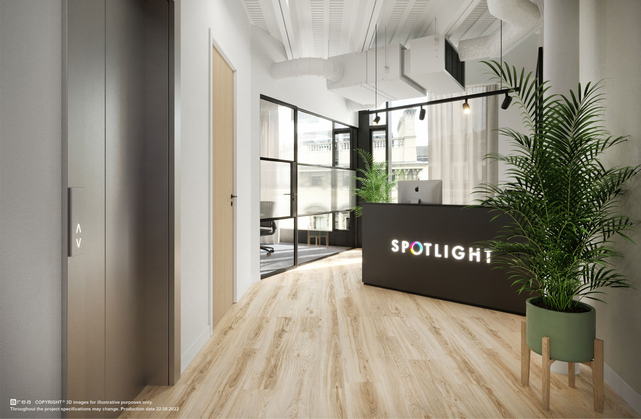 The Spotlight reception area.